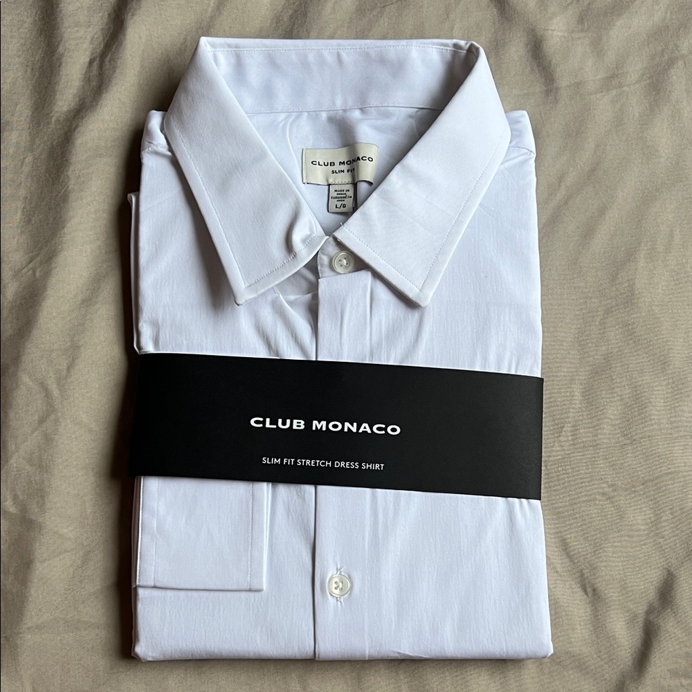 Club Monaco Slim Fit White Dress Shirt